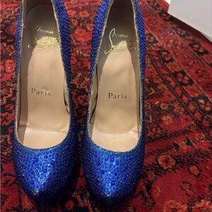 Christian Louboutin Sparkling Blue Heels